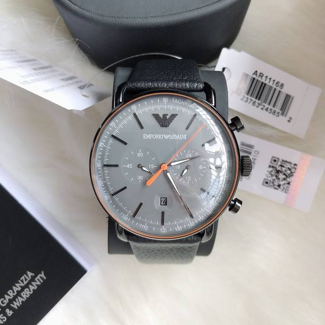 Original ARMANI official website model: AR11168 Movement type: Quartz clasp: Needle clasp Mirror material: Mineral reinforced glass Case material: Stainless steel Strap material: Italian imported cowhide Dial diameter: 4: