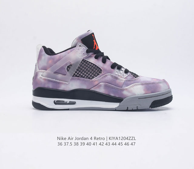 The Nike Air Jordan 4 Retro Og Michael Jordan AJ4 mid top retro casual sports culture basketball shoe adheres to the design concept of lightweight speed basketball shoes to reduce weight