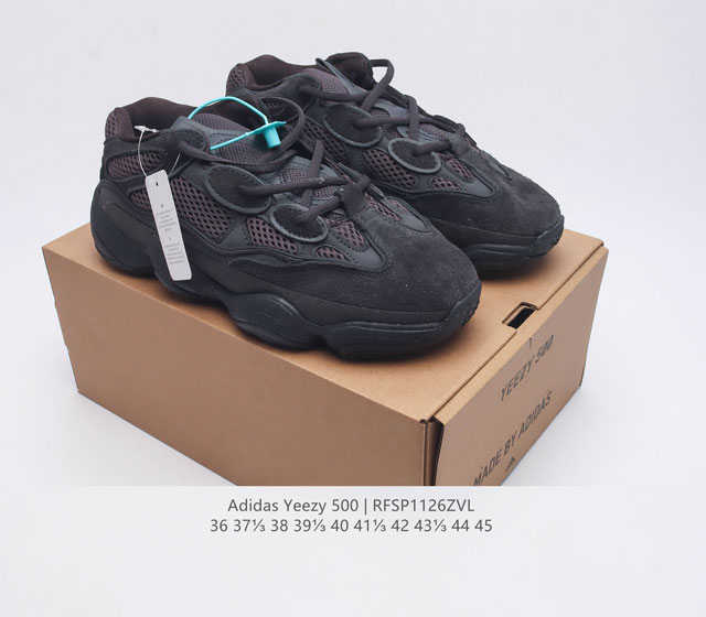 Adidas Yeezy 500 Coconut Men's and Women's Retro Dad Shoes Running Shoes Thick Bottom Dad Shoes If you want to say the most textured shoe in the Yeezy family, then Yeezy 500 definitely ranks high