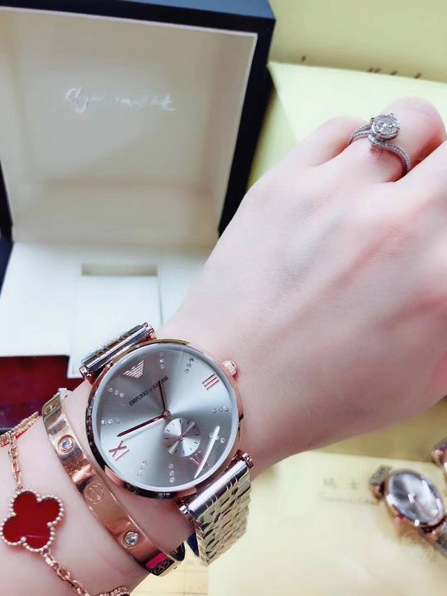 The original order also includes Grandma Grey Emporio Armani Gianniti-B series quartz watch classic series women's 32mm men's 40mm in stock: