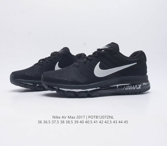 Nike Air Max 2017 Men's and Women's Running Shoes with Full Palm Air Cushion for Casual Sports Running Shoes Nike Air Max 2017 is the flagship running shoe of the Nike Air Max series in 2017