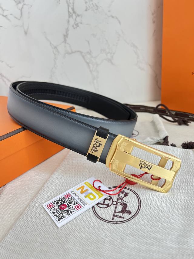 Product Name: Hermes Her. Mei's automatic buckle belt model: automatic buckle, pure steel material classic automatic buckle, top layer cowhide automatic belt: 100% top layer cowhide, automatic belt, ensuring genuine leather. 24K pure steel buckle nev