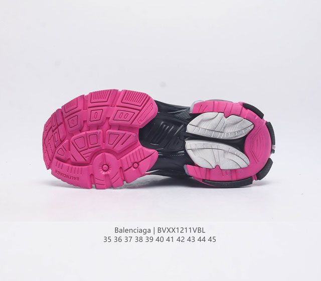 Balenciaga Balenciaga Runner Dad Shoes Comfortable Sports Running Shoes Non Leather Sports Shoes Mesh Material Wear Effect Shoe Head Edge Printed Size Back Floating Size Outer Printed Runner Logo Shoes