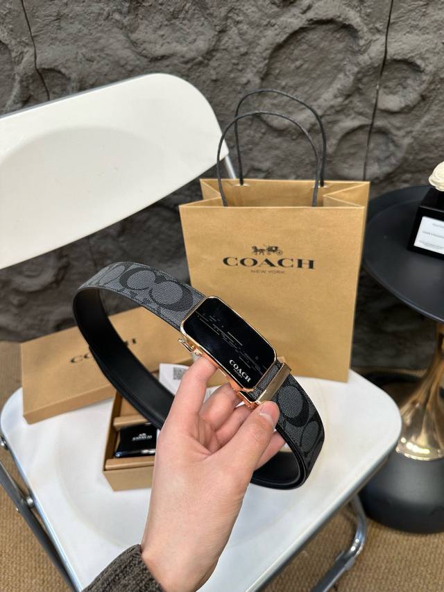 Upgraded Dual Headed Coach!! High version! Belt Hey Ha Original Single Leather Belt~The hottest among popular belts~The quality is very good and comes with a complete set of packaging! The hardware will never fade, and the belt head is the same as th