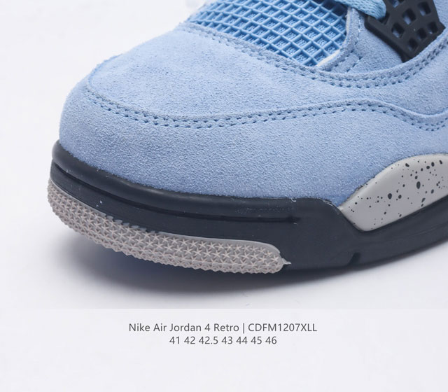 Velvet Nike Jordan 4 Aj4 retro casual sports culture basketball shoes adhere to the design concept of lightweight speed basketball shoes to reduce weight while improving comfort