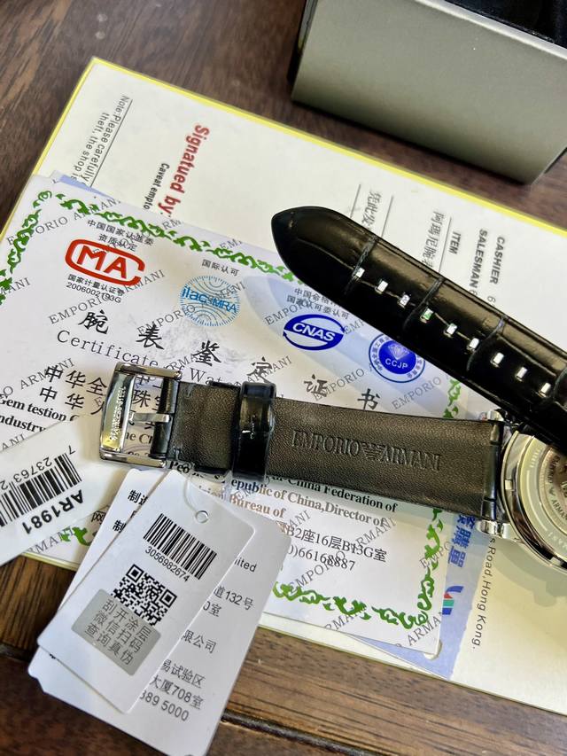 FFFH picture with packaging 25 original version, original movement button, what you have been looking for, finally in stock, highly recommended ♀♀ Armani Mechanical Belt Men's Watch Arrives Armani Case: 316L Stainless Steel Mirror: Reinforced Mineral