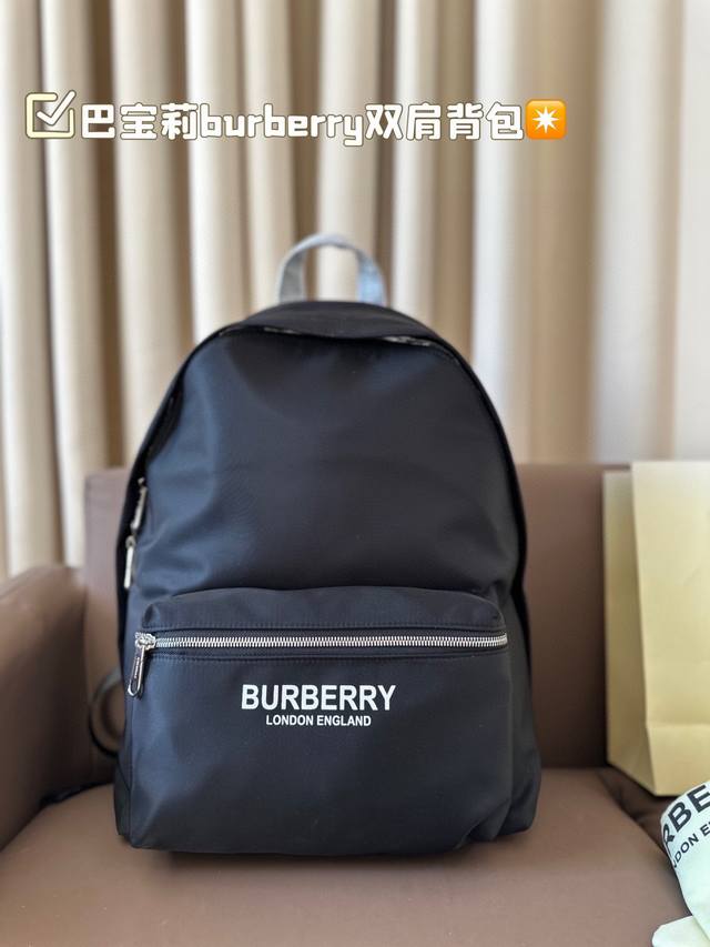 Burberry backpack with fashionable and casual style fabric, high-density waterproof and easy to maintain in rain. Size 30.43: