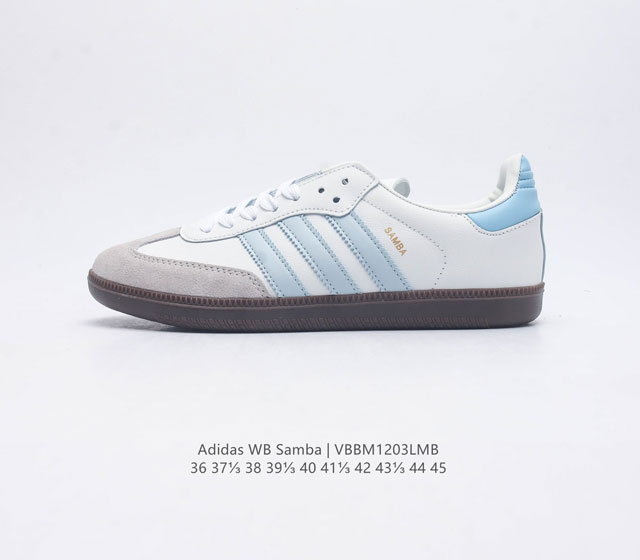 Adidas Wb Samba Samba Training Shoes Korean Ghost Order Samba Anniversary Series Difference Market Fake Leather Currency Adidas Classic samba Og Slender Shoes