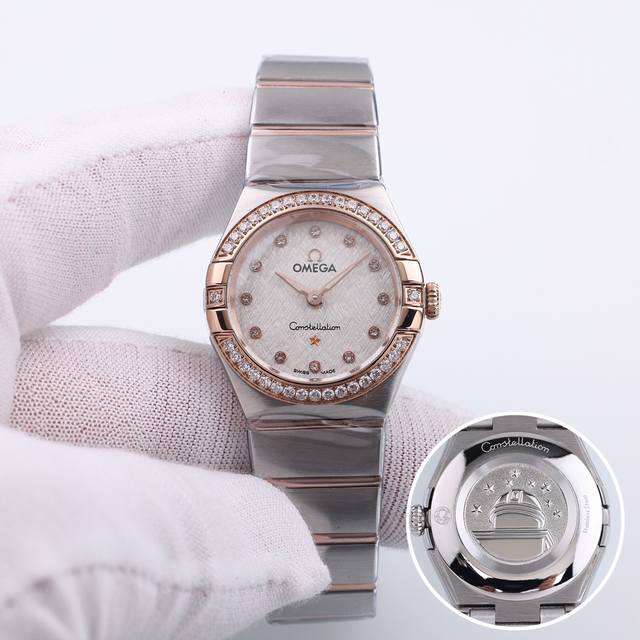 Gold 20 Diamond 20, New Omega Constellation Sapphire Mirror Imported Quartz Machine 28Mm: