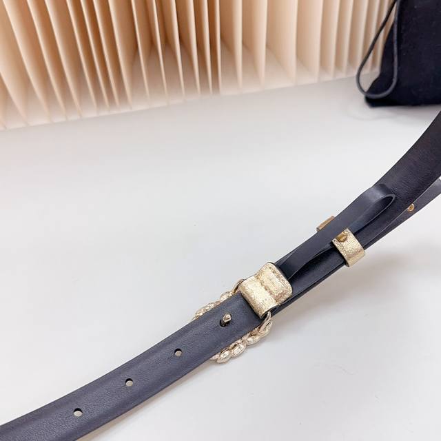 New 2.0cm Chanel official website, double-sided top layer cowhide material, length:. 758.80.85.90.95 European, Copper Hardware Buckle Original Mold Customization Celebration]: