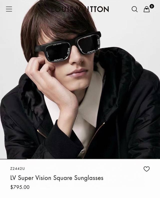 Louis Vuitton New Sunglasses, Model: Z2442U, Size: 50 Port 24-145