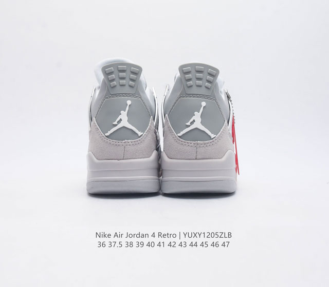 The Nike Air Jordan 4 Aj4 generation retro casual sports culture basketball shoe adheres to the design concept of lightweight speed basketball shoes to reduce weight while improving comfort. The midsole continues the previous work