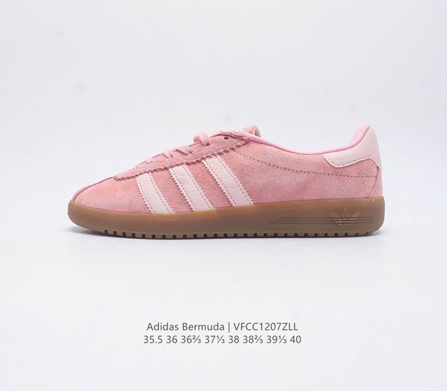 Adidas German Training Shoe Series Women's Shoes Fresh Macaron Style Adidas New Clover Bermuda Sports Board Shoes Secretly Launched Recently Adidas Originals Be