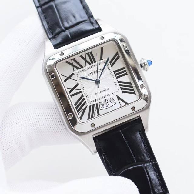 The upgraded version of the white shell gold imported 8215 new Cartier Santos Dumont watch made a brand new appearance in 1904 Louis Cartier is Albert, a close friend of the aviator Shan