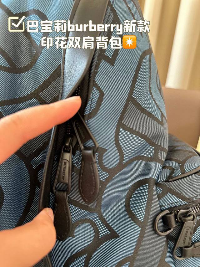 Burberry New Backpack Printed Series Fashionable and Casual Style Fabric High Density Waterproof and Rainy Easy to Handle Size 30 * 43