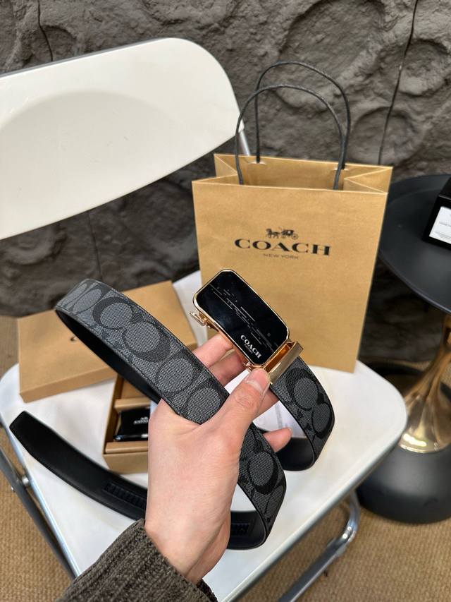 Upgraded Dual Headed Coach!! High version! Belt Hey Ha Original Single Leather Belt~The hottest among popular belts~The quality is very good and comes with a complete set of packaging! The hardware will never fade, and the belt head is the same as th