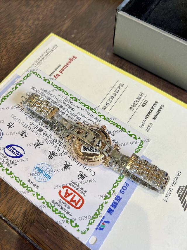 FFFH Image Full Package 25 ARMANI Two Needle Women's Watch, with Excellent Quality, Imported Movement Mineral Reinforced Glass, 1:1 Quality at the Counter, Explosive Quality, Essential for Fashionists, 30mm Dial, Ah: