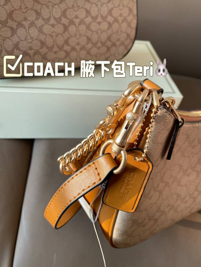 Folding gift box size: 24 * 13 Coach Underarm Bag Teri new product from the Coach Teri series. The Underarm Bag is super suitable for wearing a camisole dress in summer and pairing it with an Underarm Bag. It's simply amazing: