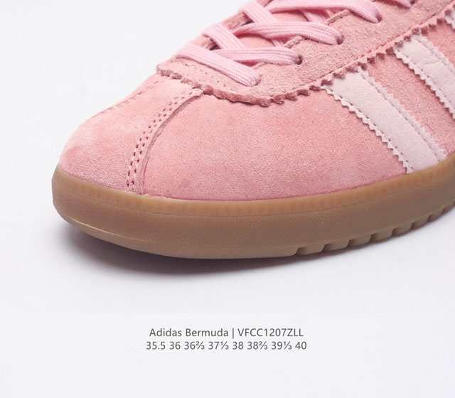 Adidas German Training Shoe Series Women's Shoes Fresh Macaron Style Adidas New Clover Bermuda Sports Board Shoes Secretly Launched Recently Adidas Originals Be