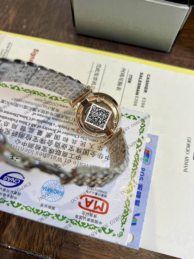 FFFH Image Full Package 25 ARMANI Two Needle Women's Watch, with Excellent Quality, Imported Movement Mineral Reinforced Glass, 1:1 Quality at the Counter, Explosive Quality, Essential for Fashionists, 30mm Dial, Ah: