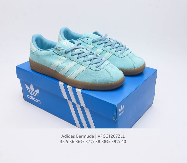 Adidas German Training Shoe Series Women's Shoes Fresh Macaron Style Adidas New Clover Bermuda Sports Board Shoes Secretly Launched Recently Adidas Originals Be