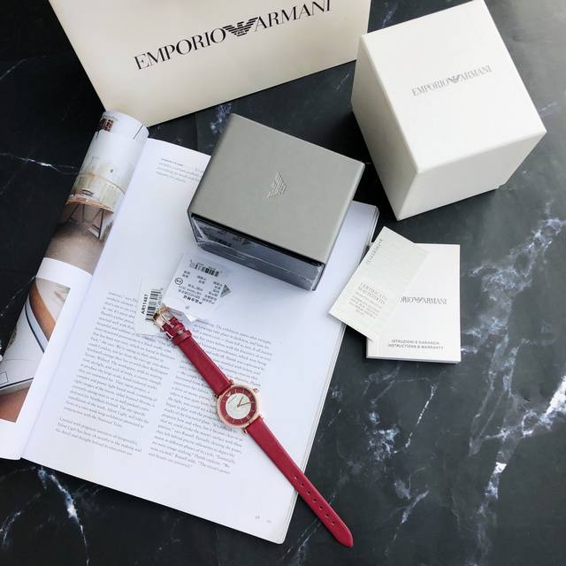 Spot Emporio Armani watches for women, European and American watches for women, fashionable new watches for women, Starry Sky Tong Liya model ar11487, dazzling and dazzling, capable of controlling time, charming and stylish. Leather strap with comfor