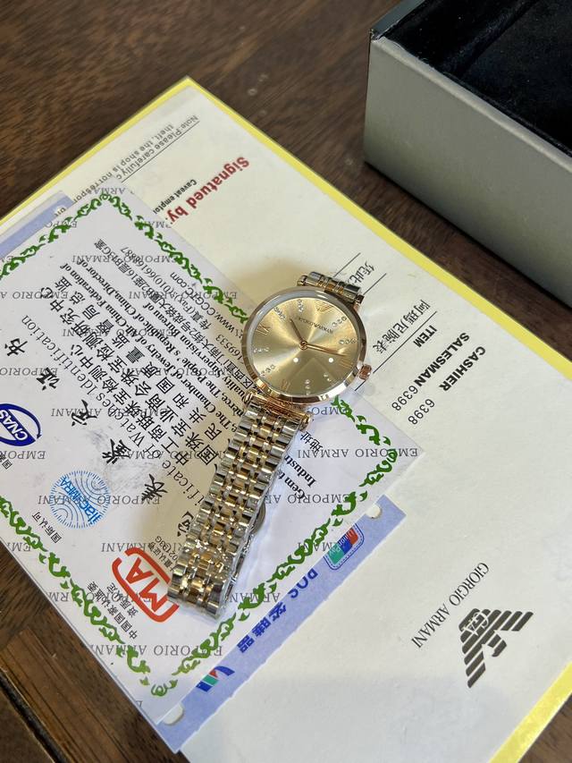 FFFH Image Full Package 25 ARMANI Two Needle Women's Watch, with Excellent Quality, Imported Movement Mineral Reinforced Glass, 1:1 Quality at the Counter, Explosive Quality, Essential for Fashionists, 30mm Dial, Ah: