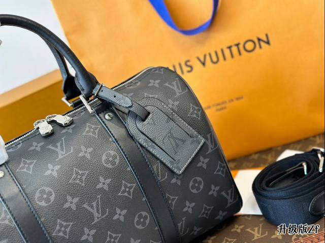The embossed Lv Keepall black grey vintage Keepall35, this new size, perfectly balances daily life and travel. 100% practicality This template has something # Lv: