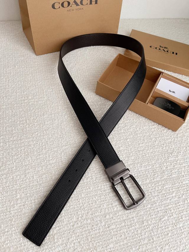 Special COACH Original Series 3.7cm with Body Counter Pair Mold Making German Imported Locomotive Line Exquisite Craftsmanship Overseas Purchasing Hottest Series with Double Hardware Buckle Suitable for Formal and Casual wear Adhering to the unique d