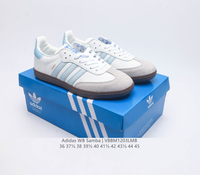 Adidas Wb Samba Samba Training Shoes Korean Ghost Order Samba Anniversary Series Difference Market Fake Leather Currency Adidas Classic samba Og Slender Shoes