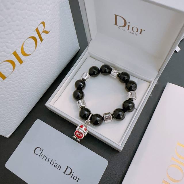 Counter Precision Edition Dior Multi Element Agate Thai Silver Style Bracelet Quan Zhilong Celebrity Same Style Retro Vintage Vintage Style Original Reproduction Pure Handmade~Authentic Mold Opening Trendy Essential for Both Men and Women to Wear Cou