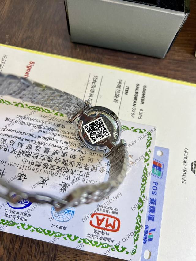 FFFH Picture Same Packaging 25 Armani Starry Sky Arrives Armani Case: 316L Stainless Steel Mirror: Reinforced Mineral Glass Strap: 316L Stainless Steel Buckle: Double Button Size: 33mm Wrapping