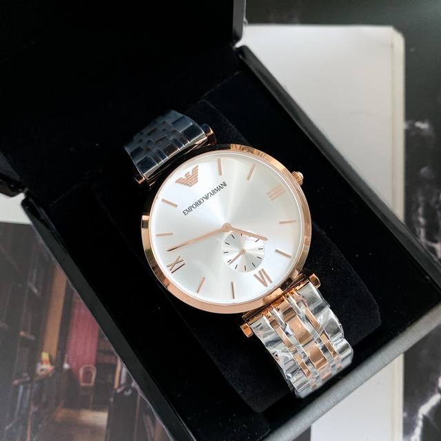 Recommended Armani Versatile Steel Strap Men's Watch Model AR1677 Stainless Steel Strap Quartz Watch, dial diameter 43mm 316 stainless steel strap, white dial, stopwatch dial, mineral glass mirror. Butterfly Double Button,: