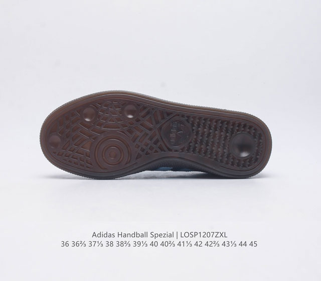 Adidas Handball Spezial Trifolium Academy Style Retro Casual Board Shoes, German Training Shoes, Rubber Bottom Soft Leather Classic Sports Shoes for Men and Women, Round Head Stitching and Splicing Design, Front Strap Tongue