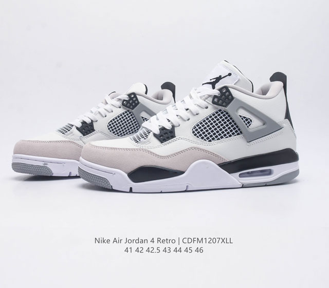 Velvet Nike Jordan 4 Aj4 retro casual sports culture basketball shoes adhere to the design concept of lightweight speed basketball shoes to reduce weight while improving comfort