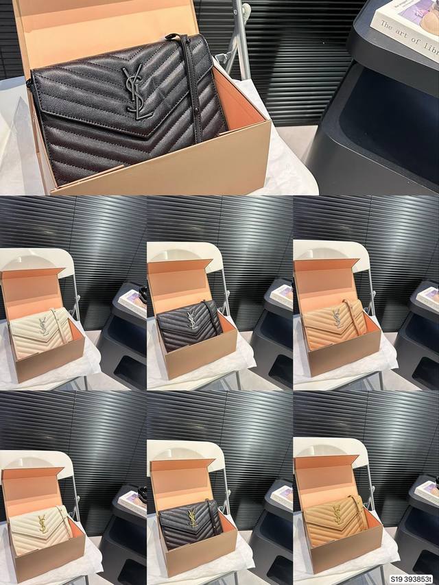 The original hardware logo of the Saint Laurent envelope package with airplane box folding box is essential for everyone, and this style must have its own classic version! It's really a stunning beauty that catches people's eyes. The actual product i