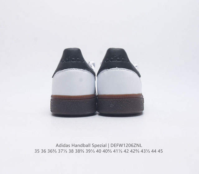 Adidas Handball Spezial Trifolium Academy Style Retro Casual Board Shoes, German Training Shoes, Rubber Bottom Soft Leather Classic Sports Shoes for Men and Women, Round Head Stitching and Splicing Design, Front Strap Tongue