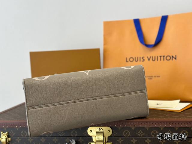 The folding box Lv of this on the go medium-sized handbag exudes the elegant charm of monogram Empreinte embossed leather, injecting a lively spring atmosphere into the seasonal look. Adequate capacity to meet urban travel or business needs, top: