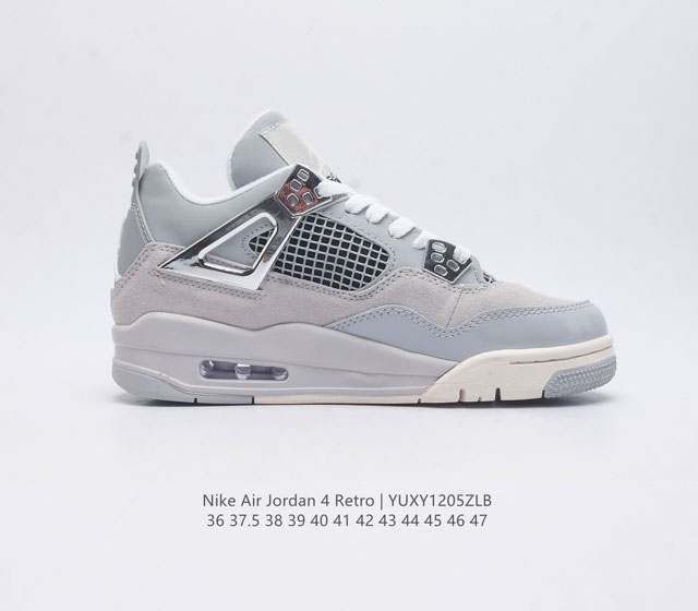 The Nike Air Jordan 4 Aj4 generation retro casual sports culture basketball shoe adheres to the design concept of lightweight speed basketball shoes to reduce weight while improving comfort. The midsole continues the previous work