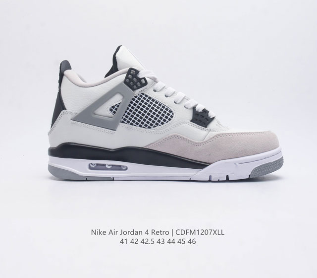 Velvet Nike Jordan 4 Aj4 retro casual sports culture basketball shoes adhere to the design concept of lightweight speed basketball shoes to reduce weight while improving comfort