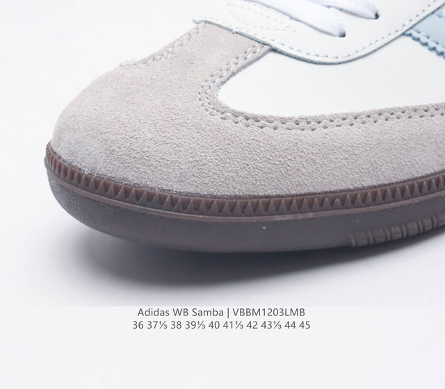 Adidas Wb Samba Samba Training Shoes Korean Ghost Order Samba Anniversary Series Difference Market Fake Leather Currency Adidas Classic samba Og Slender Shoes