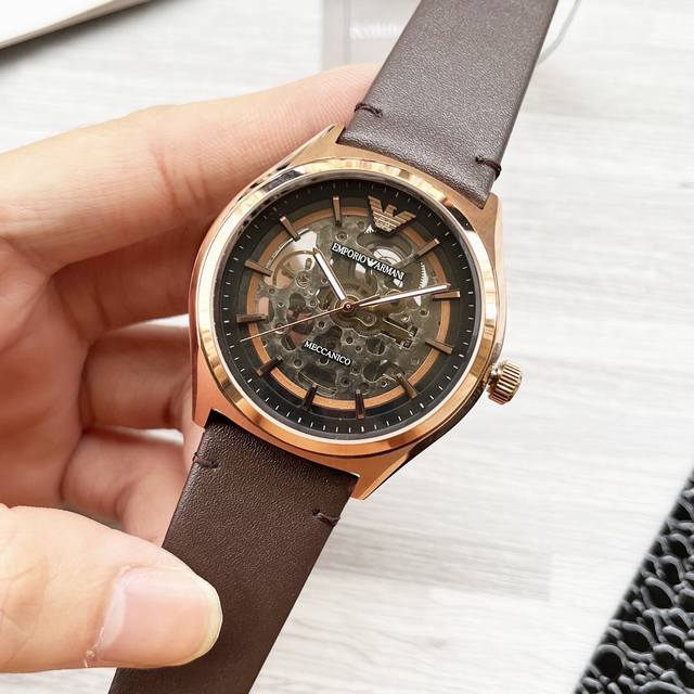 White Leather Rose 10 Full Rose 20 Steel Belt 20 Hangzhou Machinery 8210A Movement shipped from Hong Kong Non market Ordinary Movement Armani Armani Type: Latest Popular Men's Mechanical Watch Model: AR60003 Triple Combination: