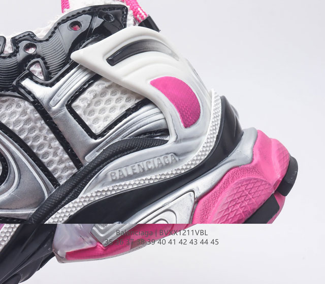 Balenciaga Balenciaga Runner Dad Shoes Comfortable Sports Running Shoes Non Leather Sports Shoes Mesh Material Wear Effect Shoe Head Edge Printed Size Back Floating Size Outer Printed Runner Logo Shoes