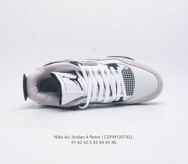 Velvet Nike Jordan 4 Aj4 retro casual sports culture basketball shoes adhere to the design concept of lightweight speed basketball shoes to reduce weight while improving comfort