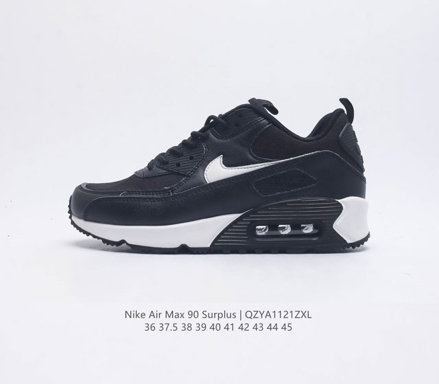 The Nike Air Max 90 Surplus men's and women's casual running shoes feature breathable, comfortable, shock-absorbing, and durable soles. The shoes are designed with seamless waterproof Tech Tuff blocking
