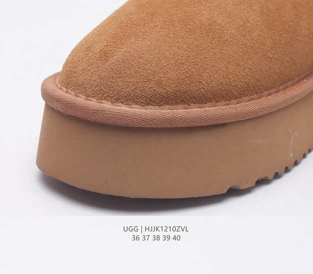Ugg 6109 Zhou Dongyu mini boots, autumn and winter sheep fur integrated winter new warm snow boots, thick soled height increasing women's shoes, all shoes adopt ZP same factory Longfeng A-level Australian imported sheep fur integrated brand OEM produ