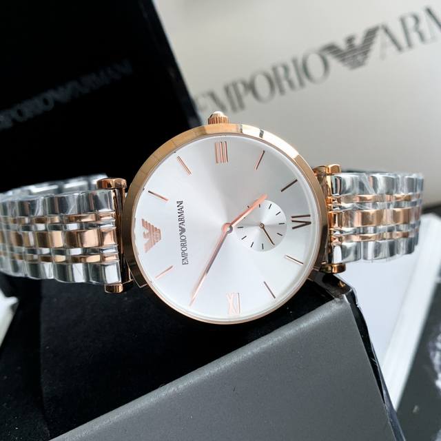 Recommended Armani Versatile Steel Strap Men's Watch Model AR1677 Stainless Steel Strap Quartz Watch, dial diameter 43mm 316 stainless steel strap, white dial, stopwatch dial, mineral glass mirror. Butterfly Double Button,: