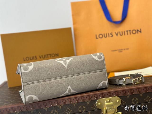 The complete packaging of Lv's on the go medium-sized handbag exudes the elegant charm of monogram Empreinte embossed leather, injecting a lively spring atmosphere into the seasonal look. Adequate capacity to meet urban travel or business needs, top: