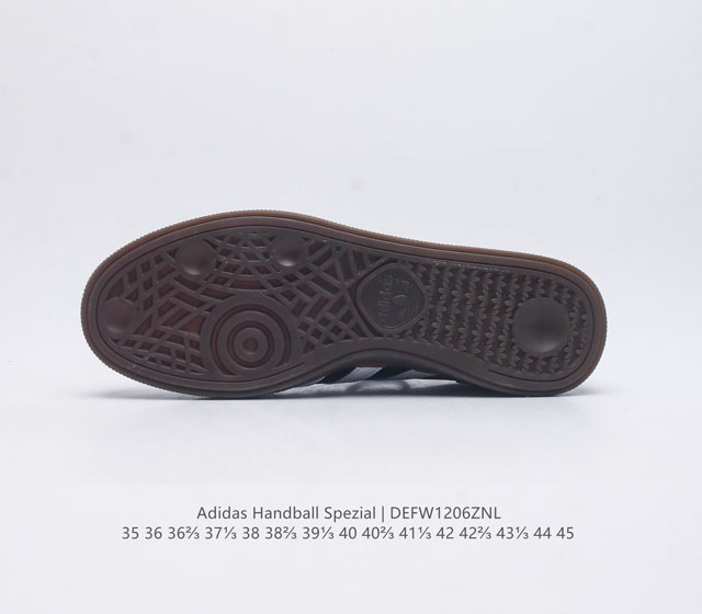 Adidas Handball Spezial Trifolium Academy Style Retro Casual Board Shoes, German Training Shoes, Rubber Bottom Soft Leather Classic Sports Shoes for Men and Women, Round Head Stitching and Splicing Design, Front Strap Tongue