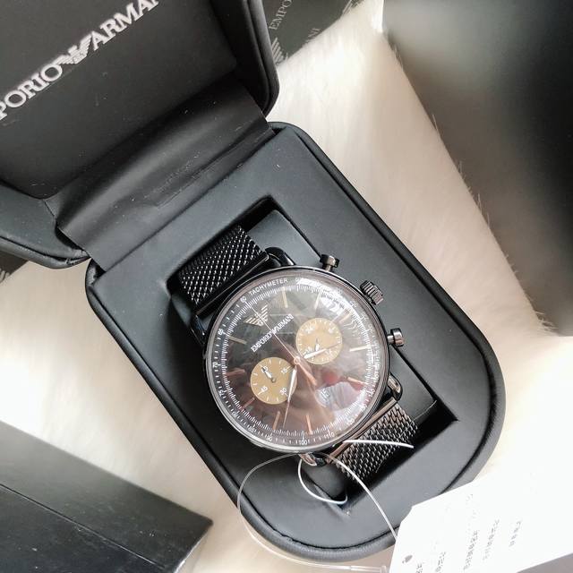 Original Armani Official Website Model: AR11142 Case: 316L Stainless Steel Mirror: Reinforced Mineral Glass Strap: 316L Stainless Steel Mesh Strap Buckle: Needle Buckle Size: 43mm * 11mm: